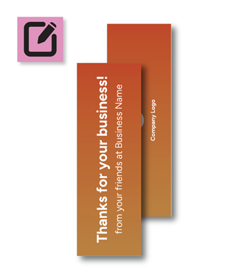 Bookmark - Message and Logo - 2" x 6"