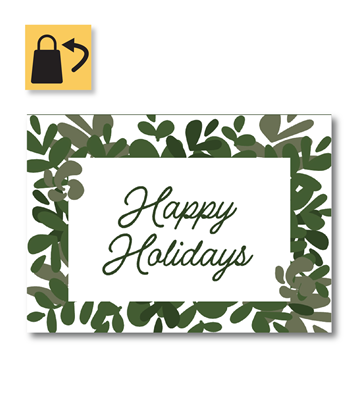 Greeting Card - Green Holiday - 7" x 5"