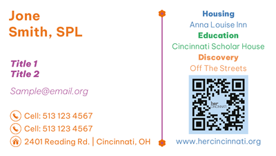 Her Cincinnati - Business Card -QR