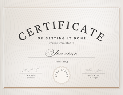 Certificate - Custom Upload