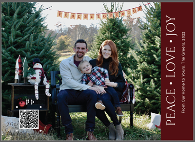 Postcard - Holiday Peace - Photo 7" x 5"