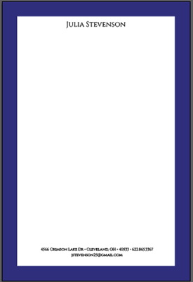 Stationery - Border - 6 x9